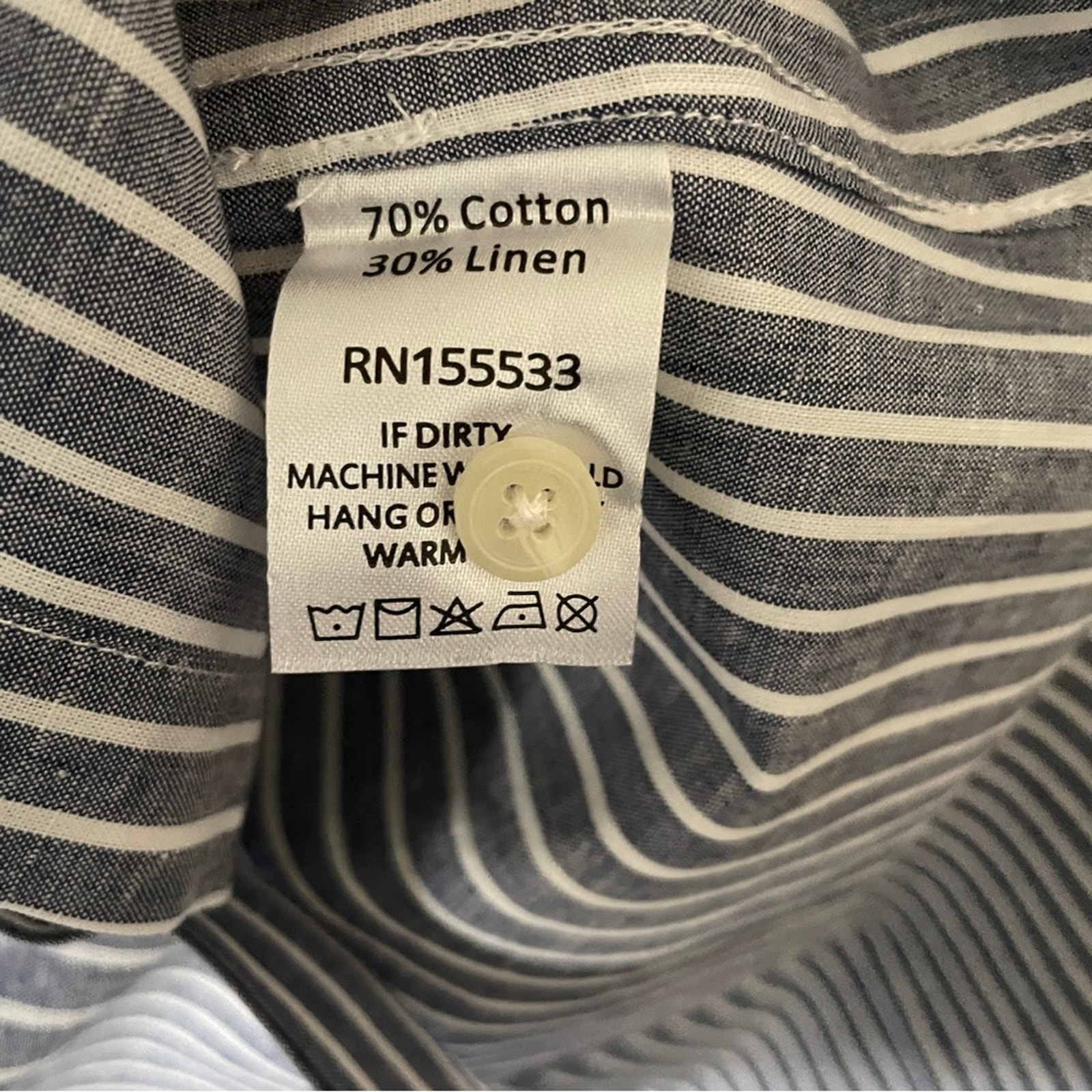Tradlands Soleil Sleeveless Shirt Dress Blue & White Stripe Size Medium Nwt — image 5 of 5